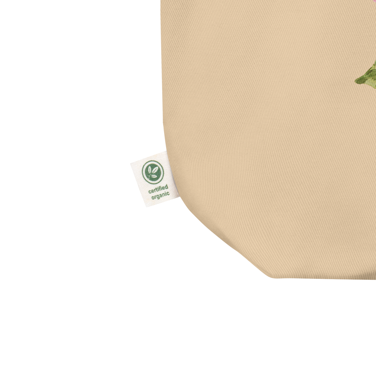 Product details of a Oyster Colored Summer Is a State of Mind Eco Tote Bag Featuring a Summer Is a State of Mind Graphic - Shop Cute Organic Cotton Tote Bags Online - Boozy Fox