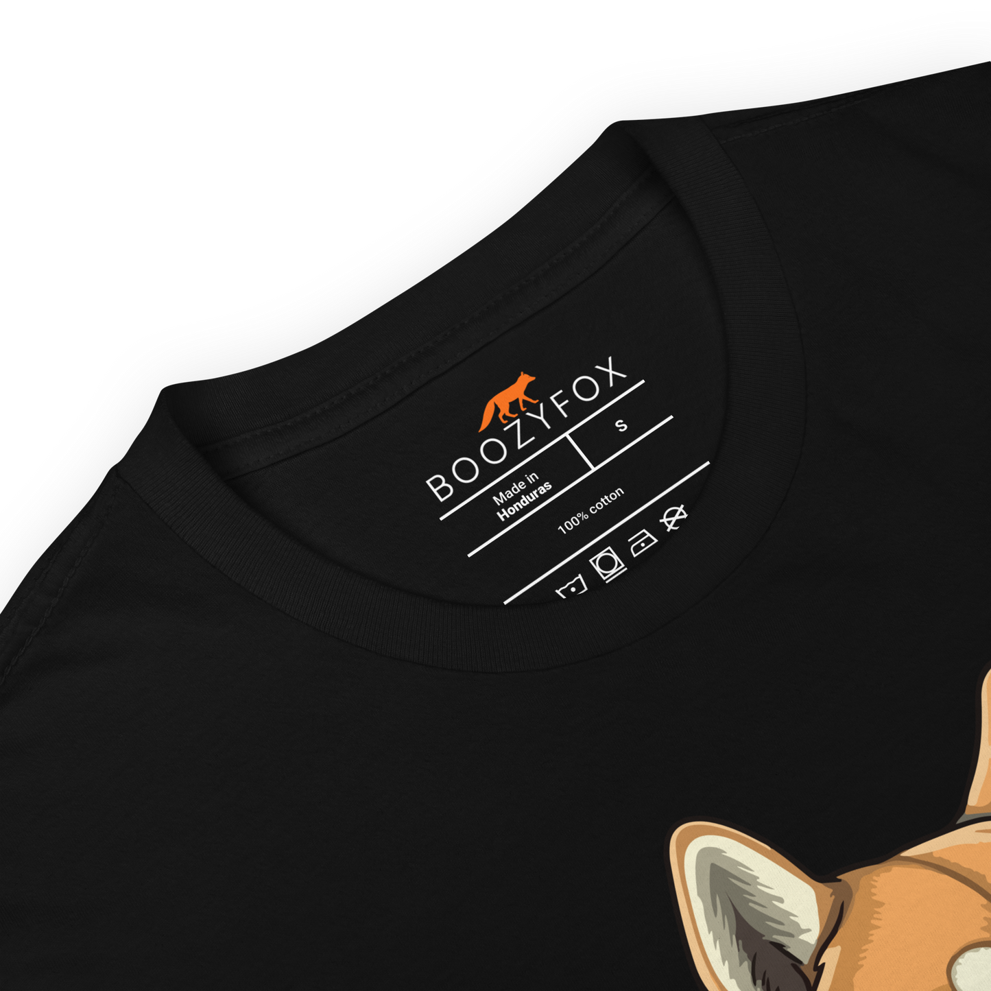 Product details of a Black Shiba Inu T-Shirt - Boozy Fox
