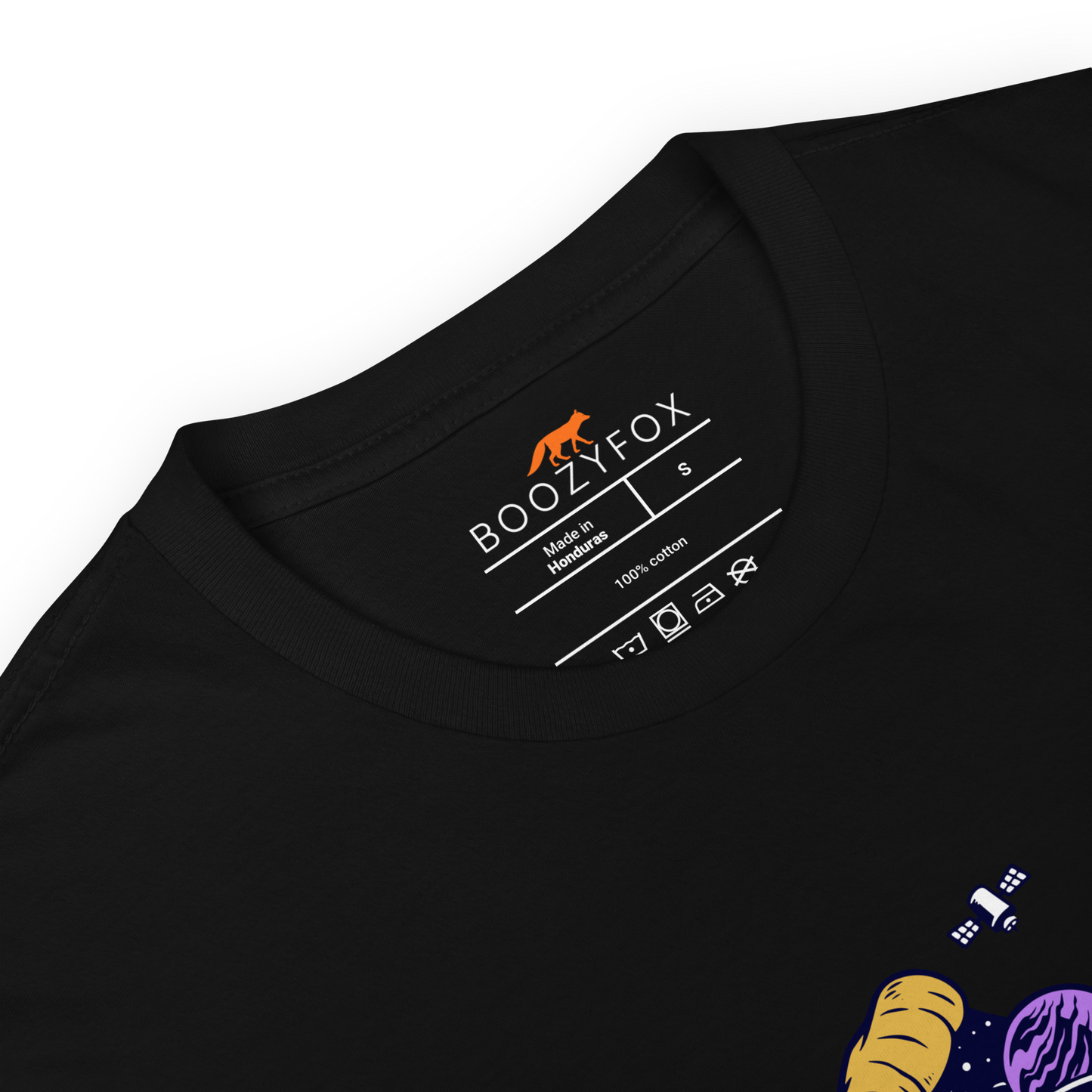Product details of a Black Cosmic Cravings T-Shirt - Boozy Fox