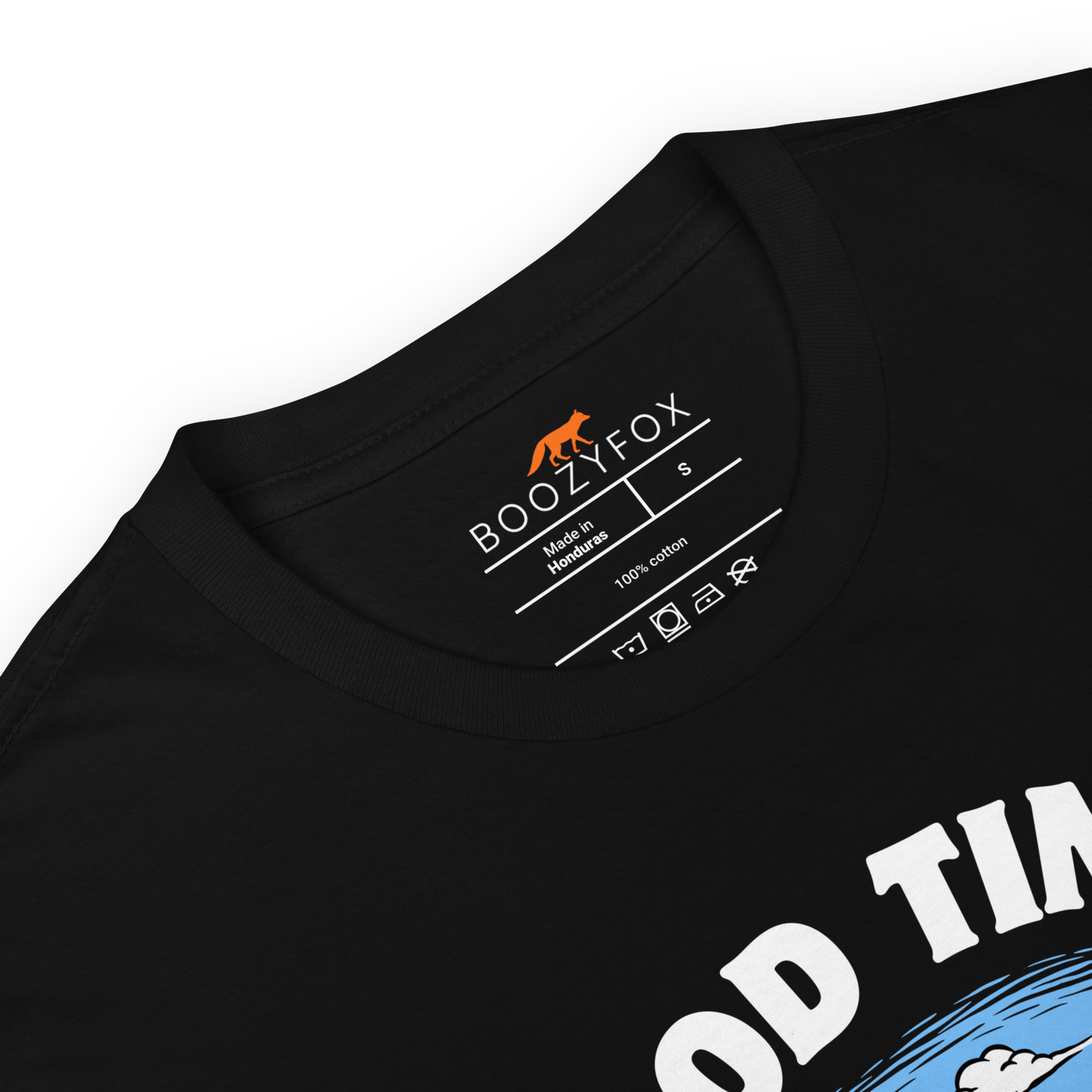 Product details of a Black Good Times Bad Friends T-Shirt - Boozy Fox