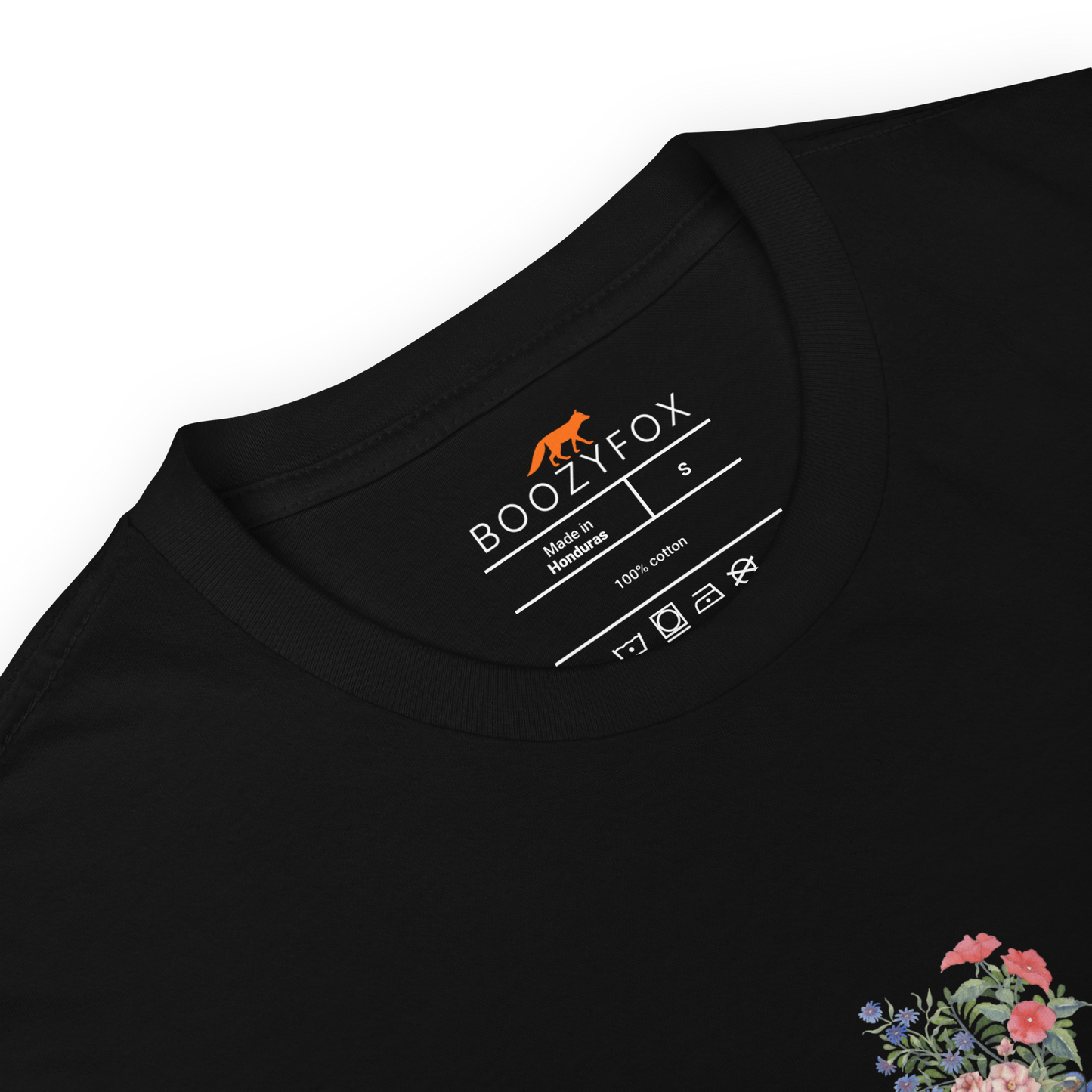 Product details of a Black Vase T-Shirt - Boozy Fox