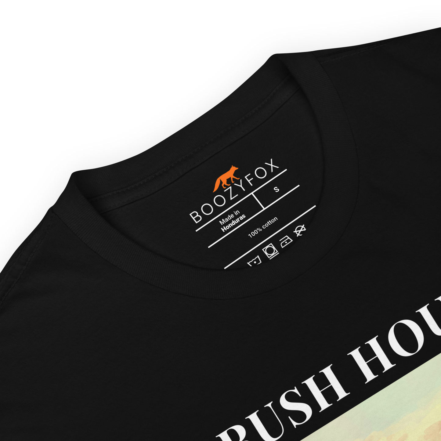 Product details of a Black Rush Hour in Scotland Sheep T-Shirt - Boozy Fox