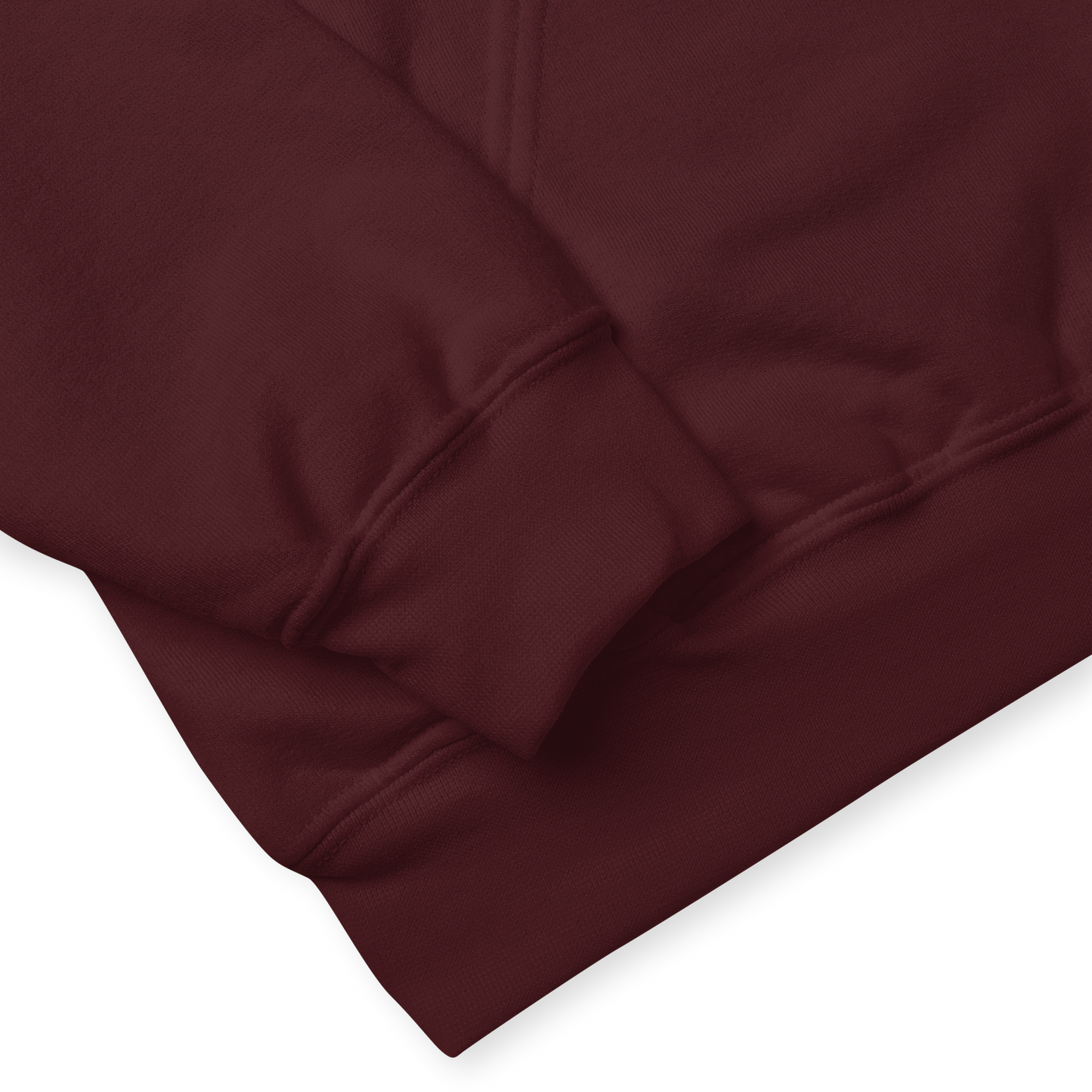 Product details of a hoodie in maroon by Boozy Fox