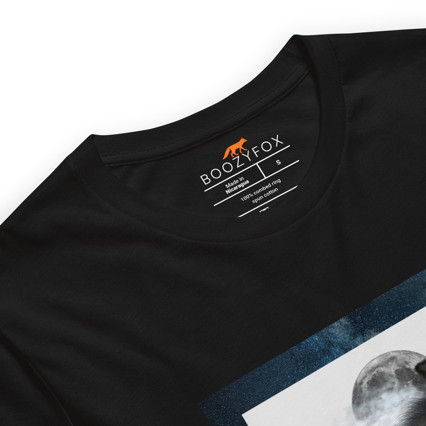 Product Details of Black Wolf Premium T-Shirt - Wolf Graphic T-Shirts - Boozy Fox