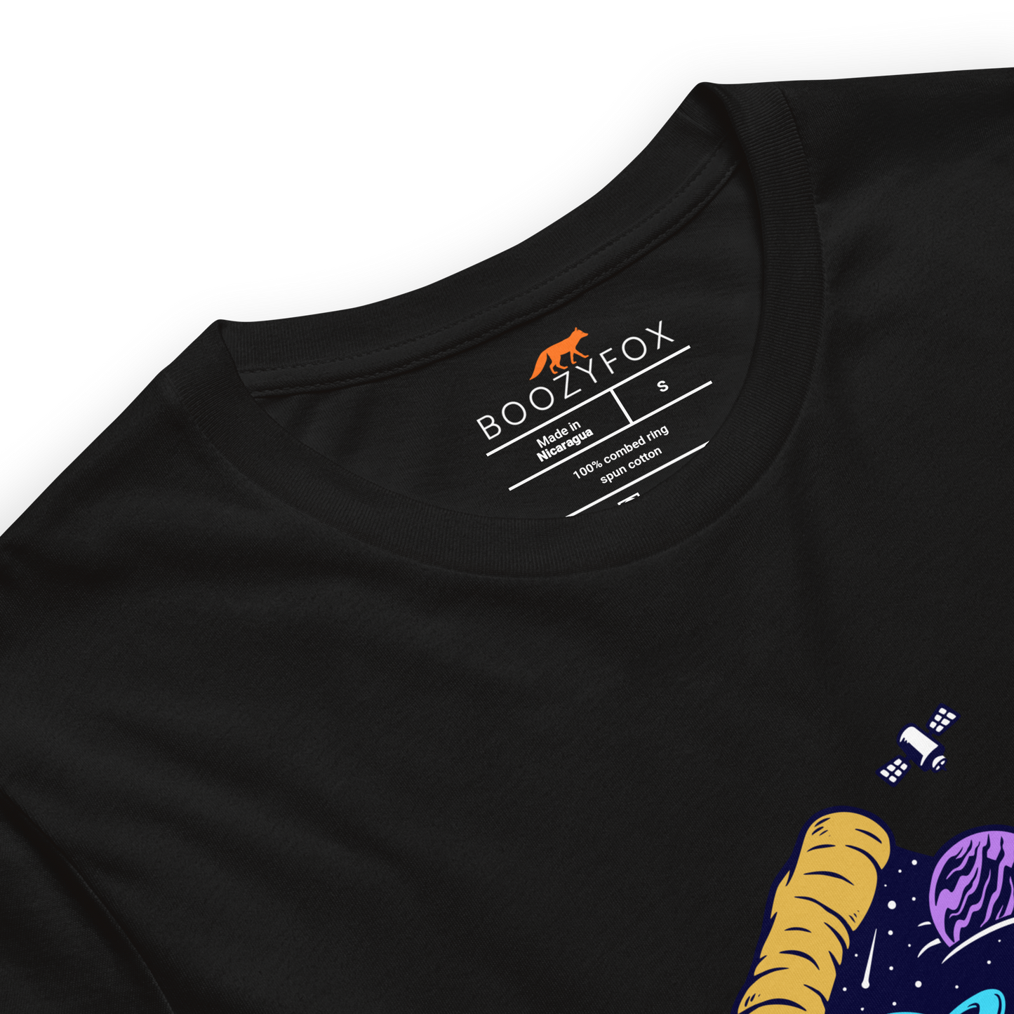 Product details of a Black Cosmic Cravings Tee - Boozy Fox