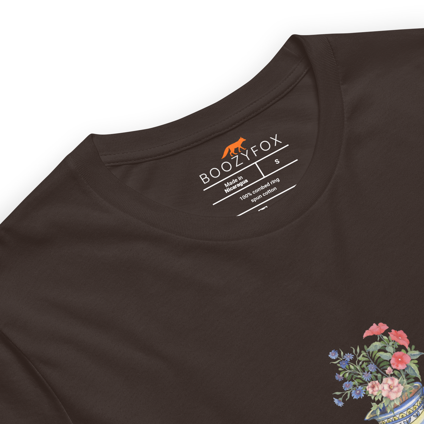 Product details of a Brown Vase Tee - Boozy Fox