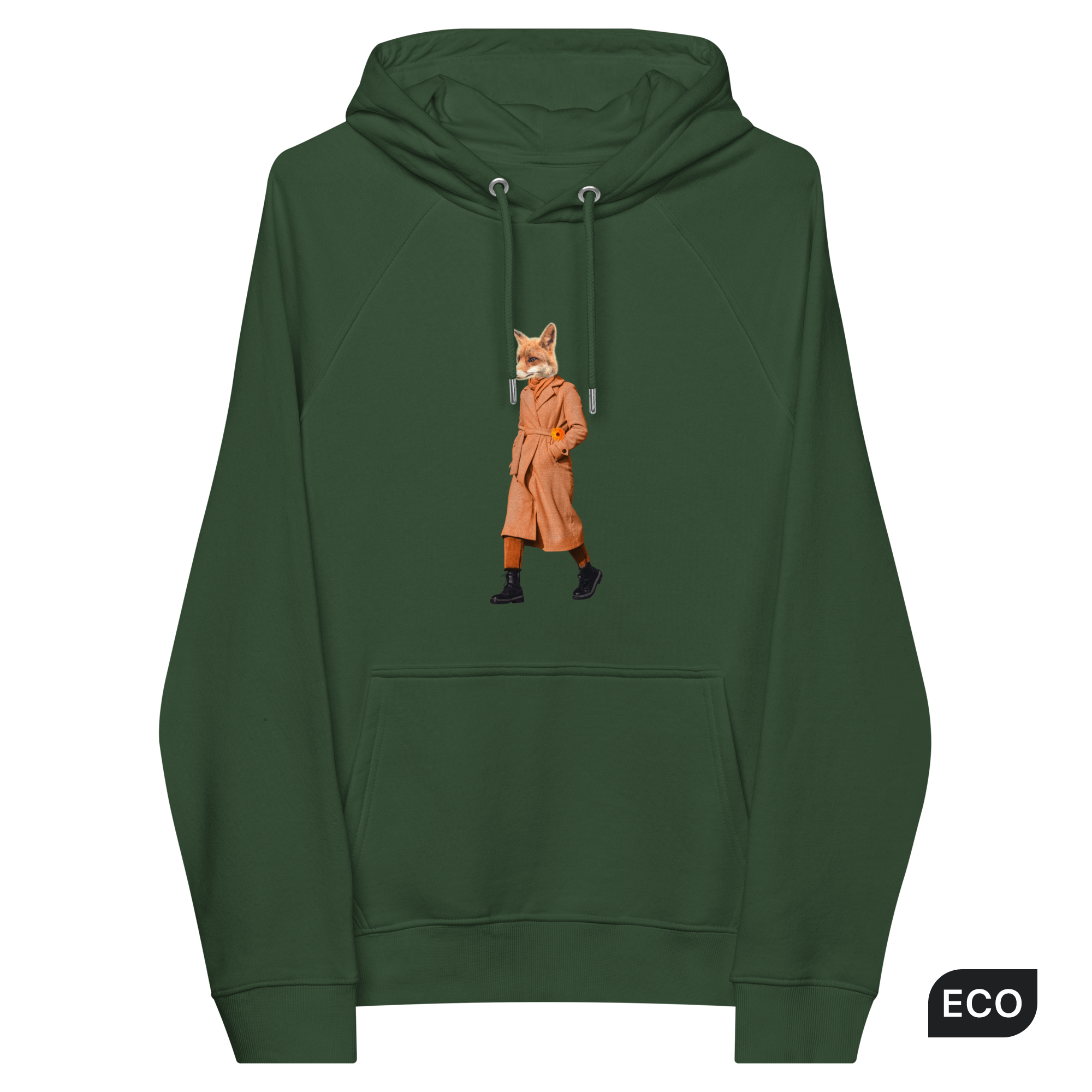 Fox hooded hotsell sweatshirt green