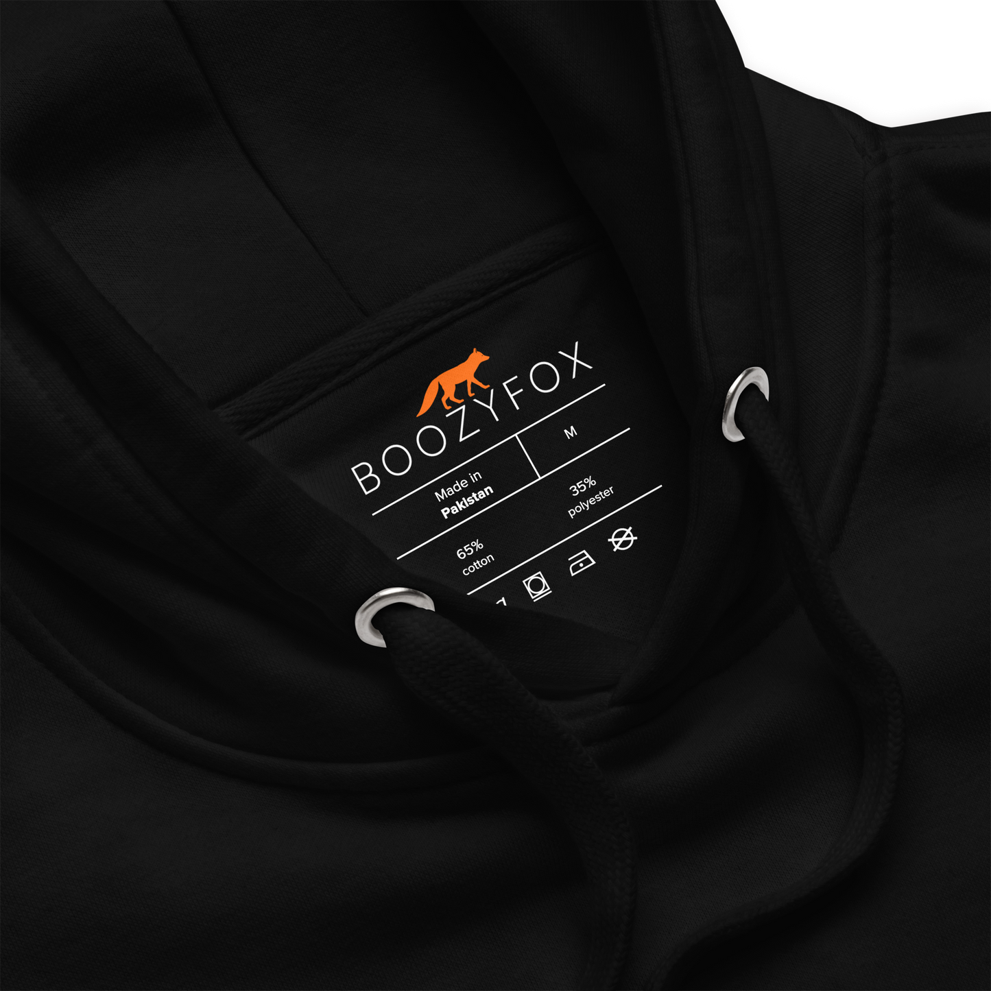 Product Details of a Black Boozy Fox Premium Hoodie - Boozy Fox