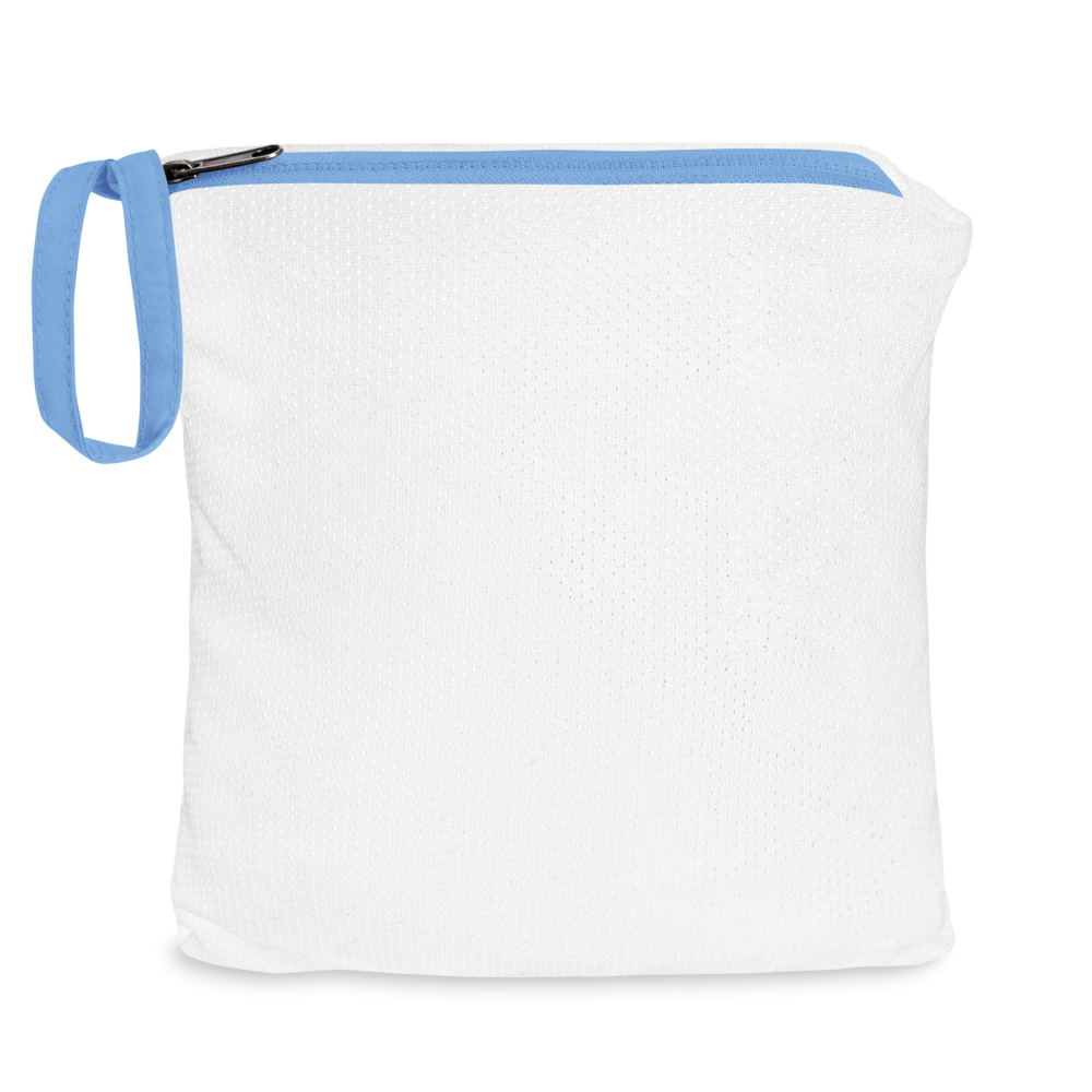 Product Details of a Light Blue Champion Packable Jacket featuring a sleek embroidered Boozy Fox logo on the chest - Waterproof Champion Windbreakers & Raincoats - Boozy Fox