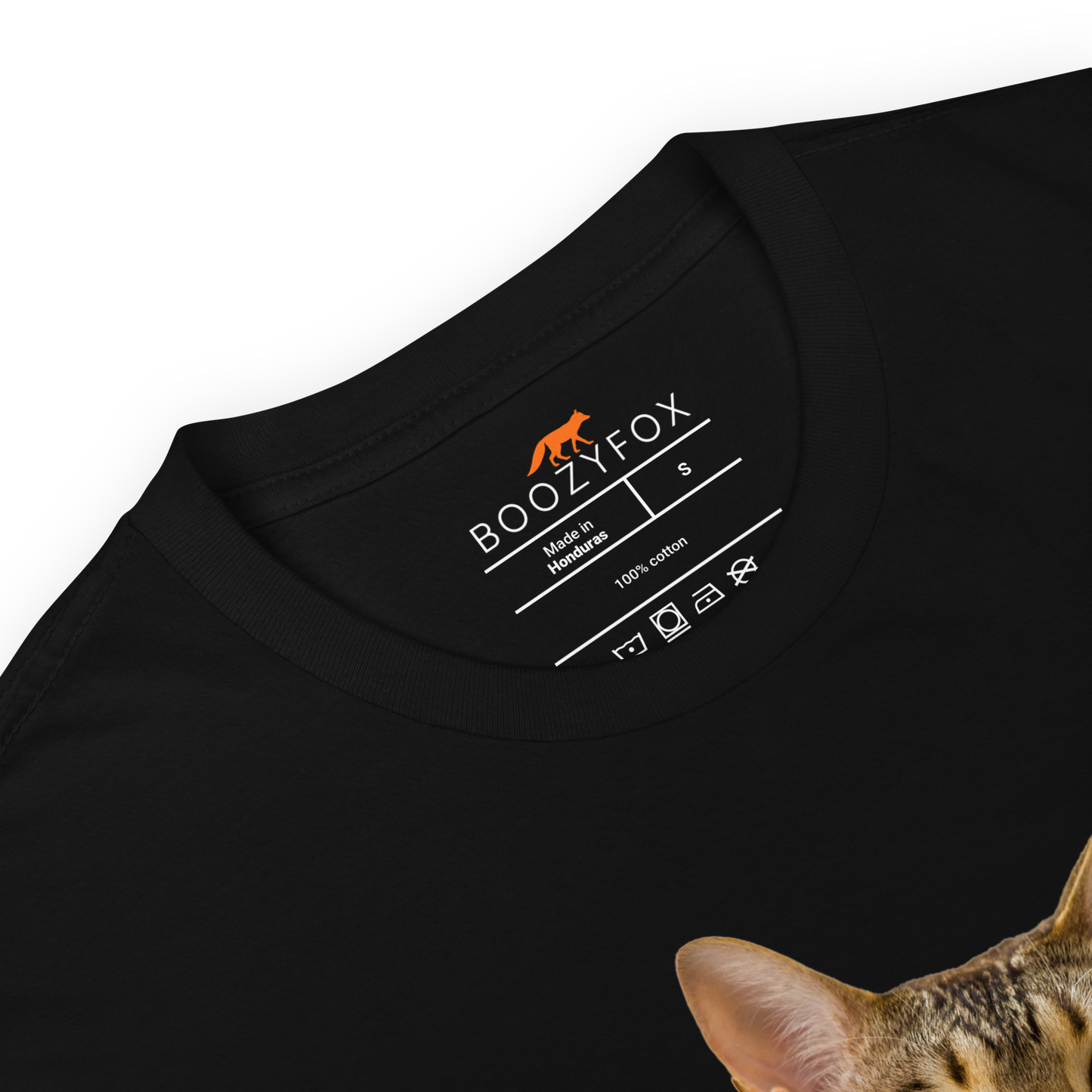 Product Details of a Black Purrfect Cat T-Shirt - Boozy Fox