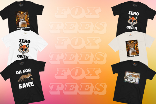 Funny fox t-shirts collection with bold graphic designs and playful humor by Boozy Fox