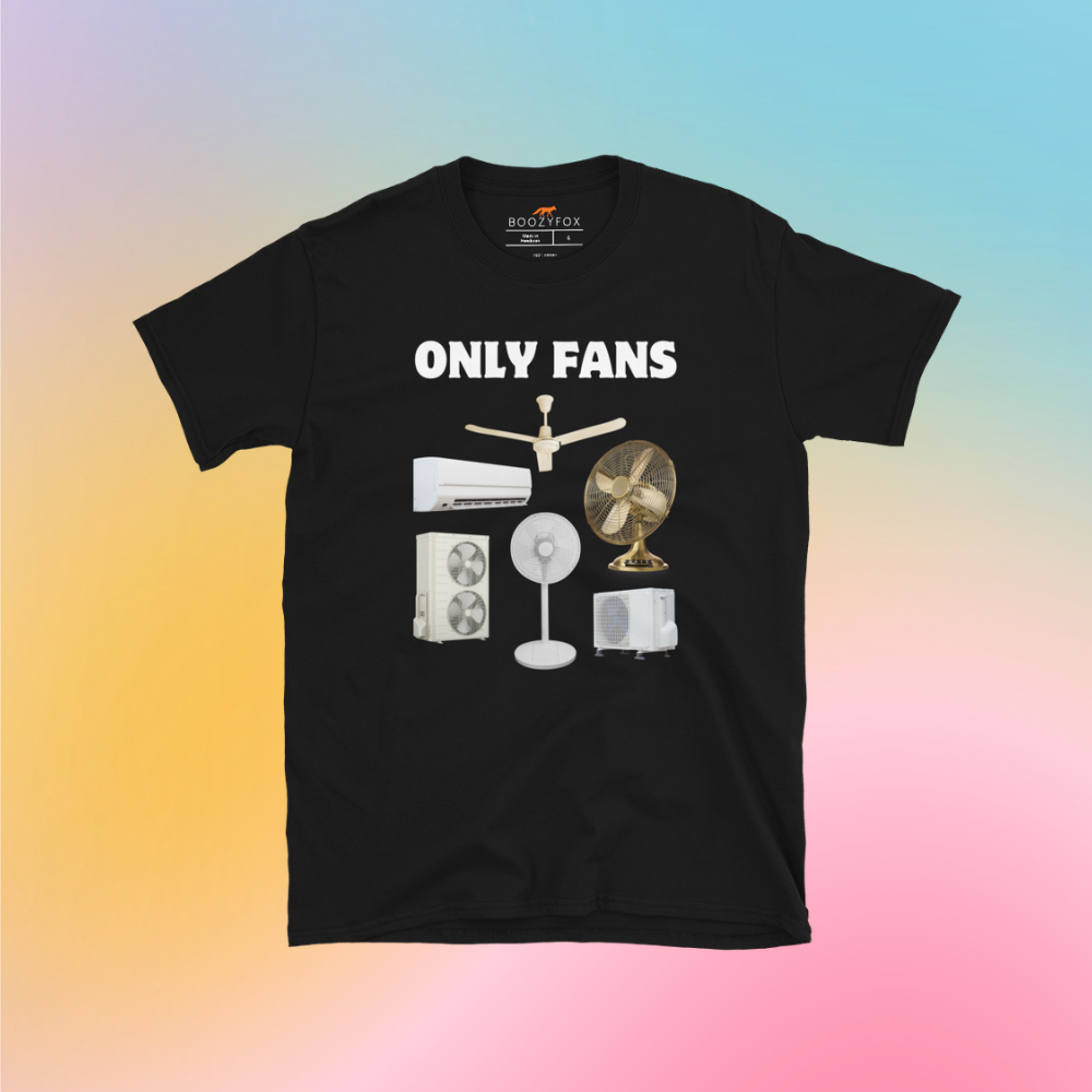 FUNNY GRAPHIC T-SHIRTS - Funny Shirts & Tees - Funny Only Fans graphic t-shirt in black by Boozy Fox