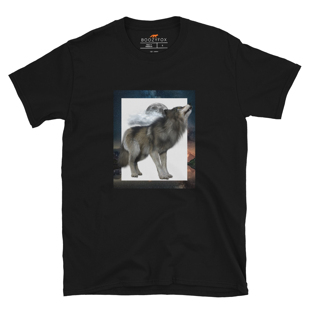 Wolf T-Shirt Online - Black - Boozy Fox