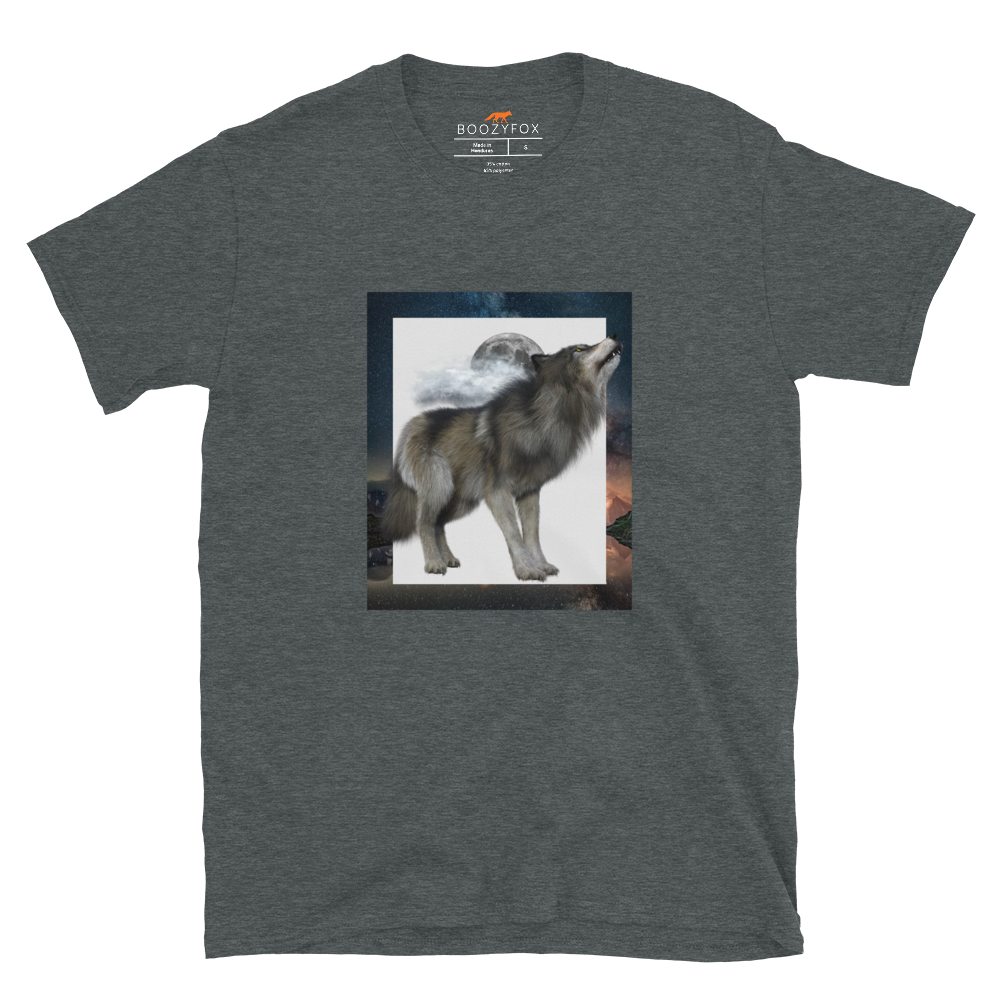 Wolf T-Shirt Online - Dark Heather - Boozy Fox