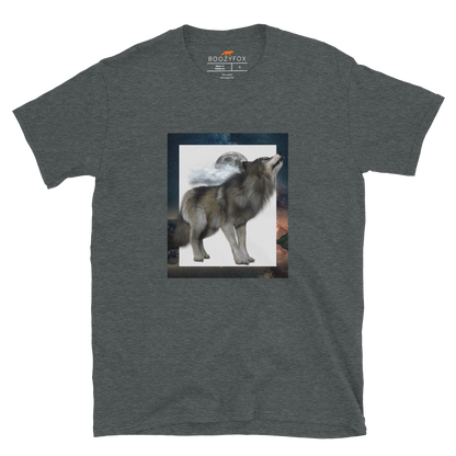 Wolf T-Shirt Online - Dark Heather - Boozy Fox