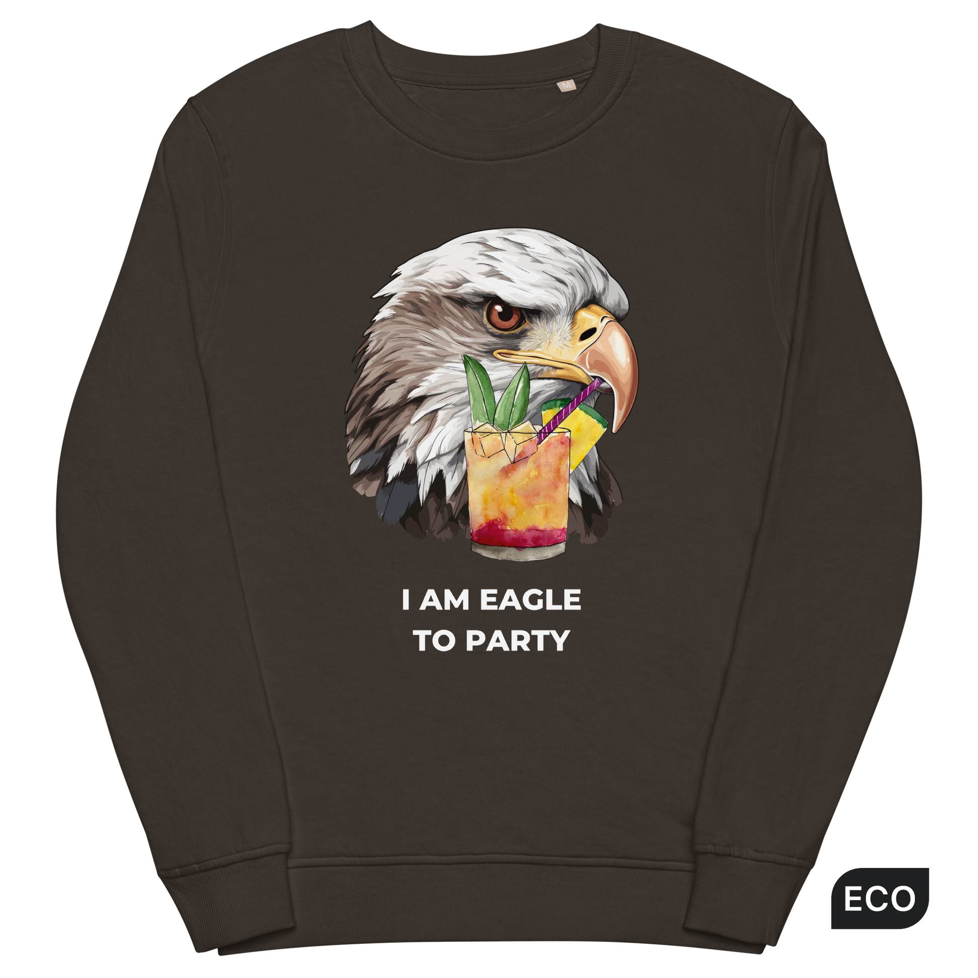 Eagle Organic Cotton Sweatshirt Online - Deep Charcoal Grey - Boozy Fox