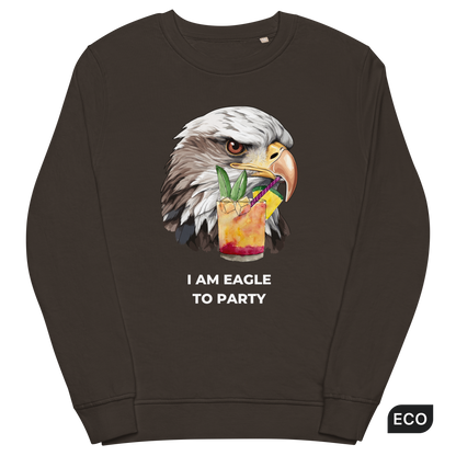 Eagle Organic Cotton Sweatshirt Online - Deep Charcoal Grey - Boozy Fox