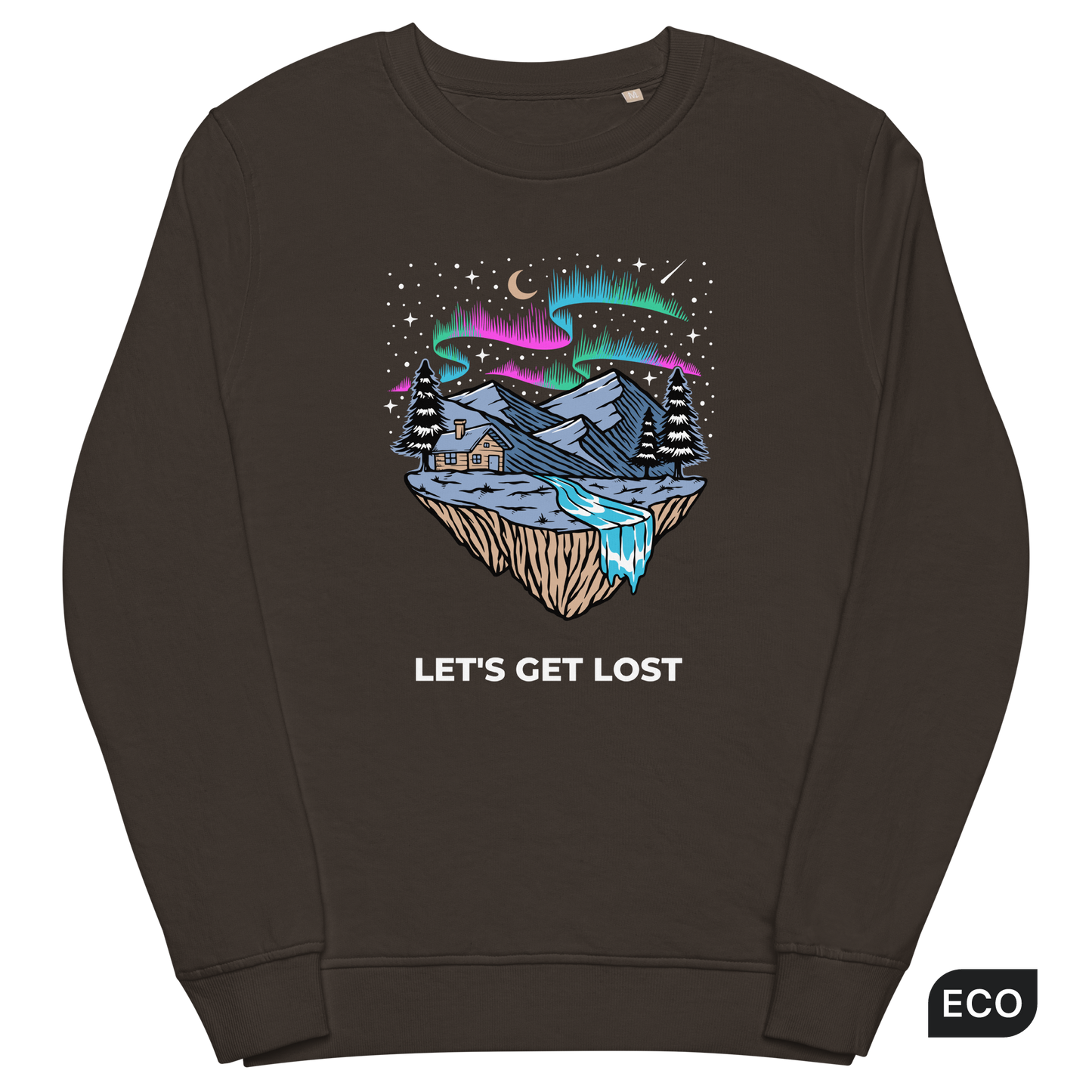 Let's Get Lost Organic Cotton Sweatshirt Online - Deep Charcoal Grey - Boozy Fox