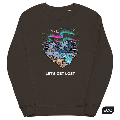 Let's Get Lost Organic Cotton Sweatshirt Online - Deep Charcoal Grey - Boozy Fox