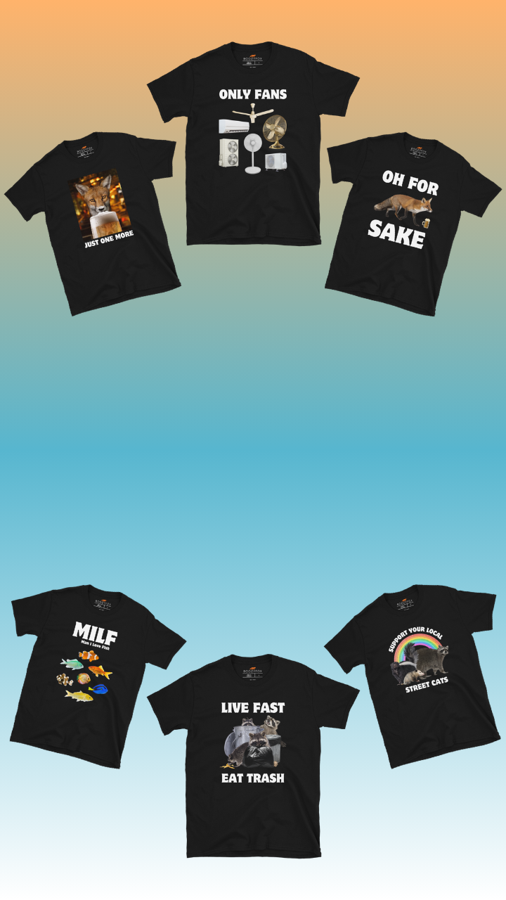 Funny Graphic Tees, Sweatshirts & Apparel - Shop funny graphic tees and graphic sweatshirts at Boozy Fox. Unique designs and bold apparel made to stand out and start conversations. - Mobile View - Boozy Fox 