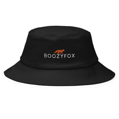 Cool Black Bucket Hat featuring a striking embroidered Boozy Fox logo on front. Shop Cool Sun Protection Bucket Hats And Wide Brim Hats Online - Boozy Fox