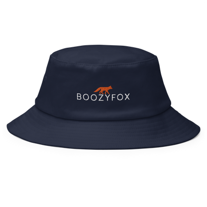 Cool Navy Bucket Hat featuring a striking embroidered Boozy Fox logo on front. Shop Cool Sun Protection Bucket Hats And Wide Brim Hats Online - Boozy Fox