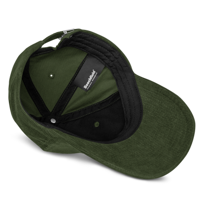 Product details of a Dark Olive Green Corduroy Hat Online - Boozy Fox