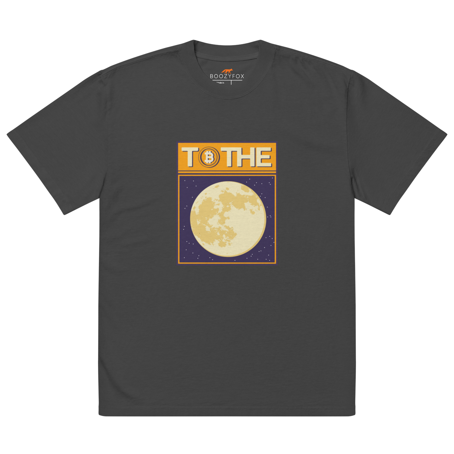 To The Moon Oversized Tee Online - Faded Black - Boozy Fox