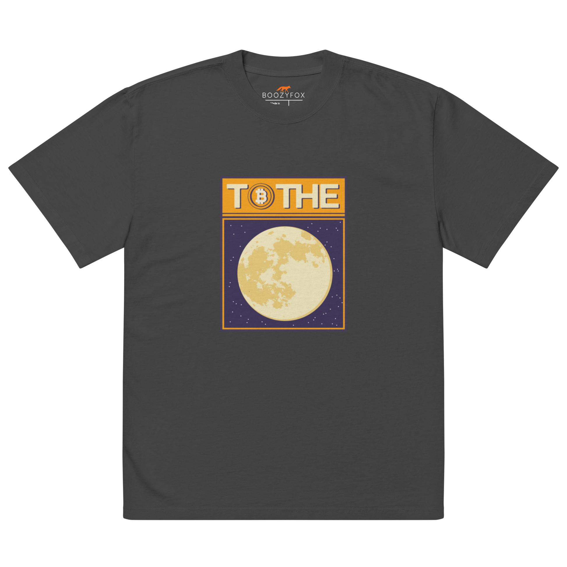 To The Moon Oversized Tee Online - Faded Black - Boozy Fox