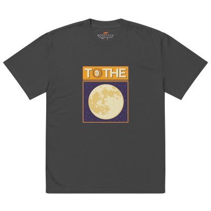 To The Moon Oversized Tee Online - Faded Black - Boozy Fox