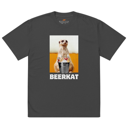 Meerkat Oversized Tee Online - Faded Black - Boozy Fox