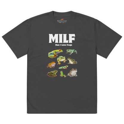 Man I Love Frogs Oversized Tee Online - Faded Black - Boozy Fox