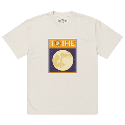 To The Moon Oversized Tee Online - Faded Bone - Boozy Fox