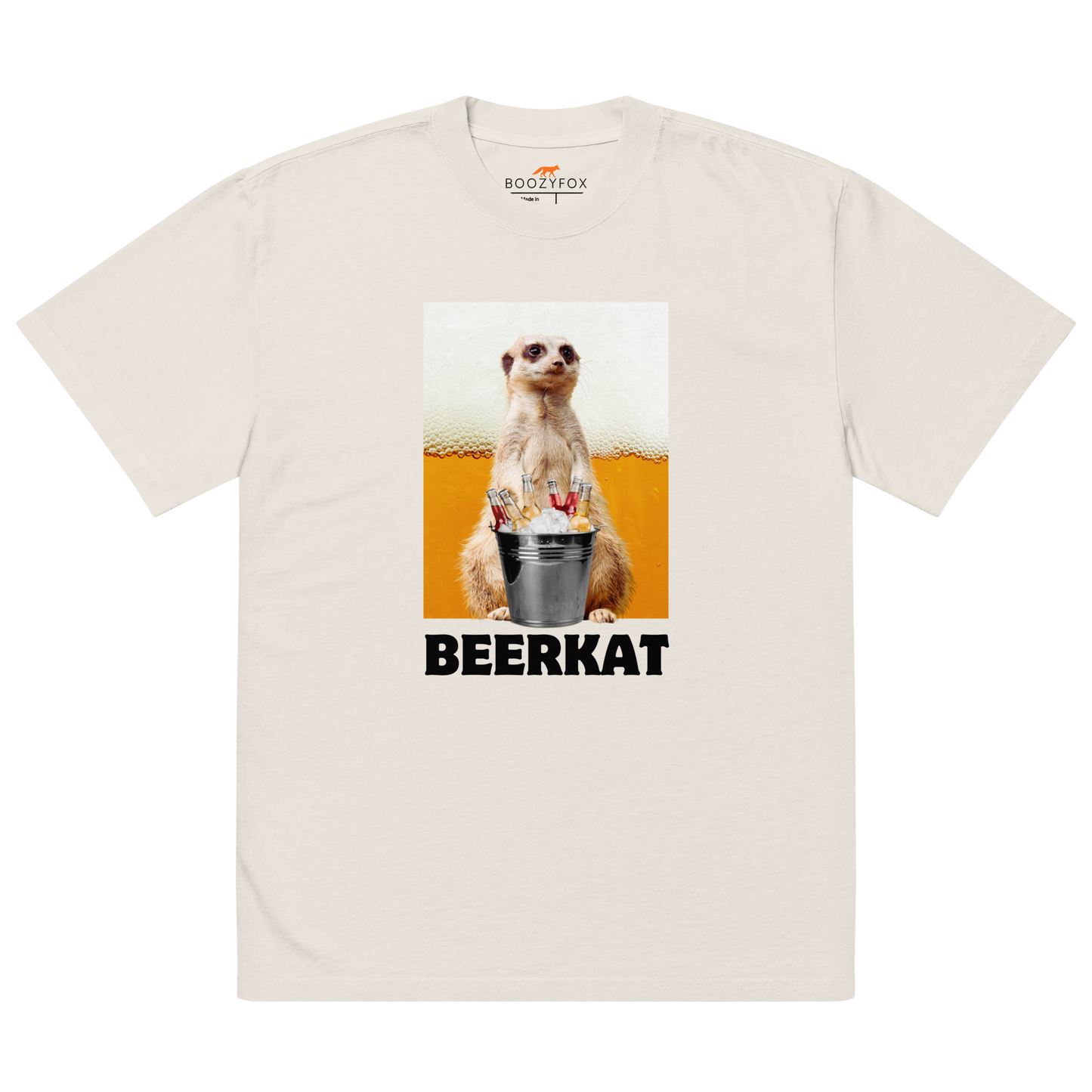 Meerkat Oversized Tee Online - Faded Bone - Boozy Fox