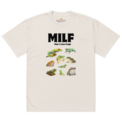 Man I Love Frogs Oversized Tee Online - Faded Bone - Boozy Fox