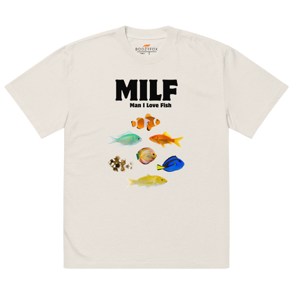 Man I Love Fish Oversized Tee Online - Faded Bone - Boozy Fox