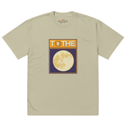 To The Moon Oversized Tee Online - Faded Eucalyptus - Boozy Fox