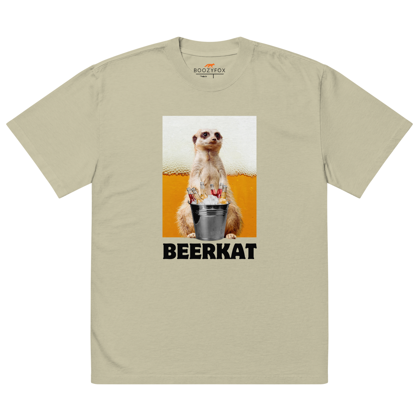 Meerkat Oversized Tee Online - Faded Eucalyptus - Boozy Fox