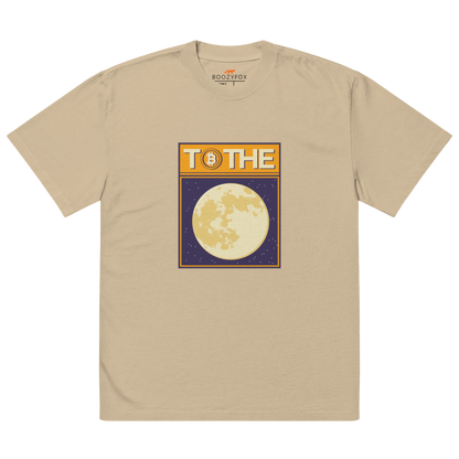 To The Moon Oversized Tee Online - Faded Khaki - Boozy Fox