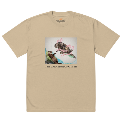 The Creation of Otter Oversized Tee Online - Faded Khaki - Boozy Fox