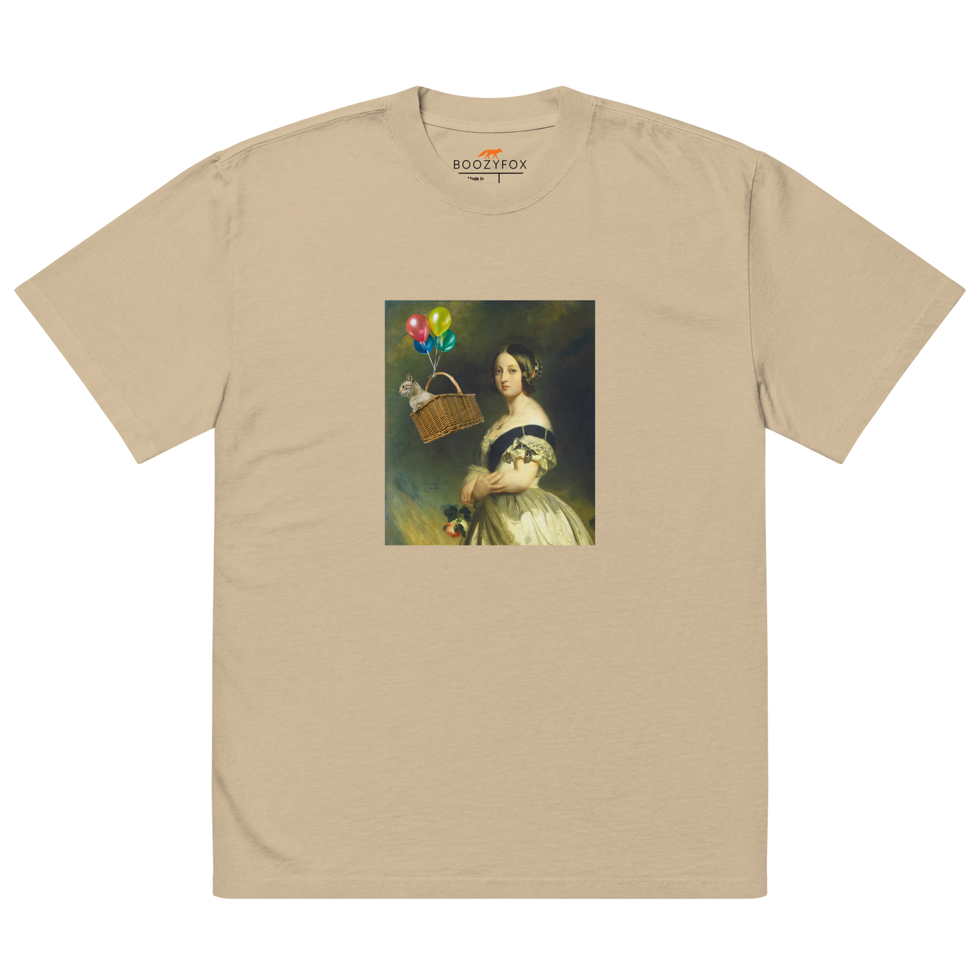 Young Queen Victoria Oversized Tee Online - Faded Khaki - Boozy Fox