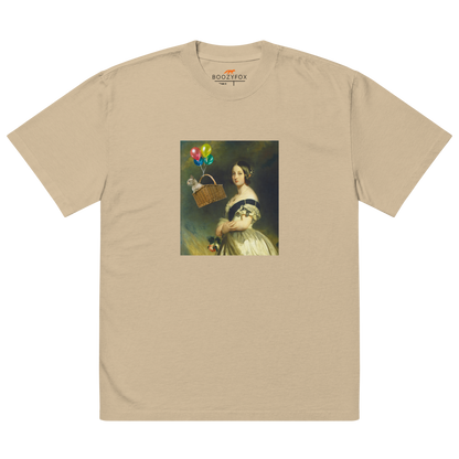 Young Queen Victoria Oversized Tee Online - Faded Khaki - Boozy Fox