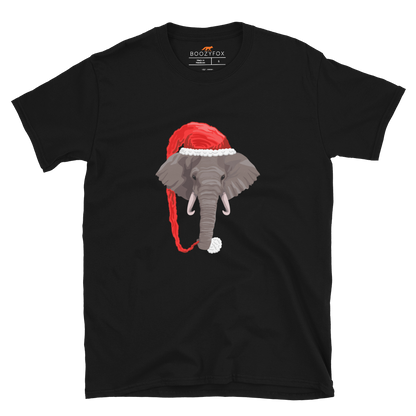 Christmas Elephant T-Shirt Online - Black - Boozy Fox