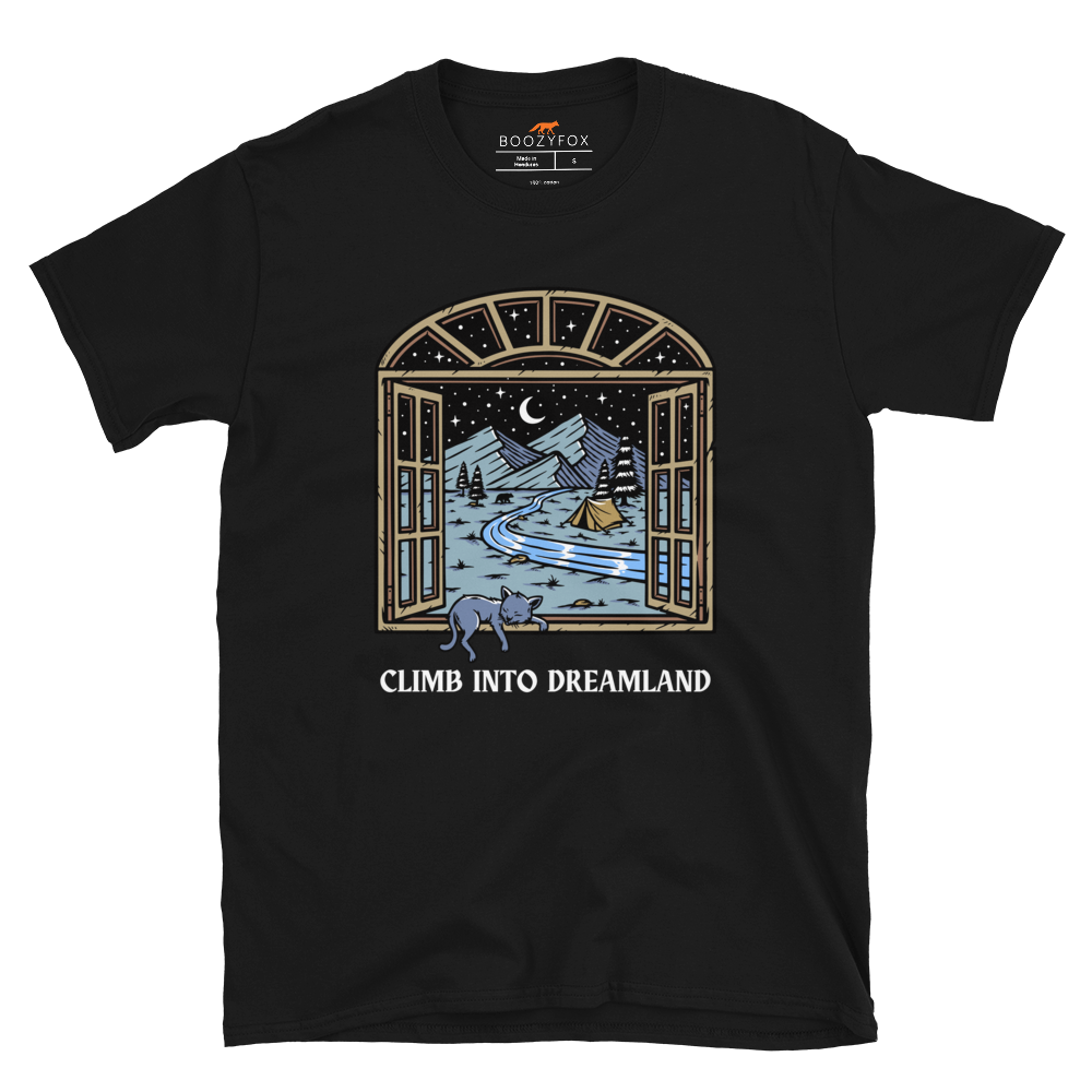 Climb Into Dreamland T-Shirt Online - Black - Boozy Fox