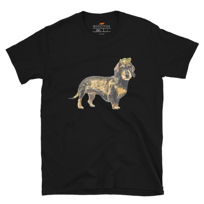 Dachshund T-Shirt Online - Black - Boozy Fox