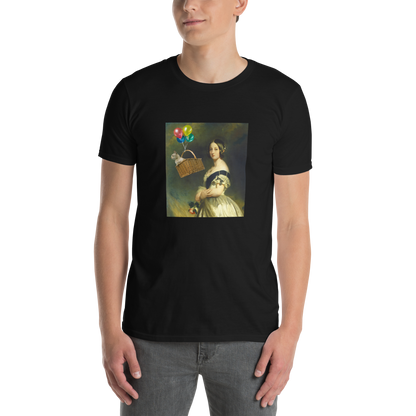 Man wearing a black Young Queen Victoria T-Shirt - Boozy Fox