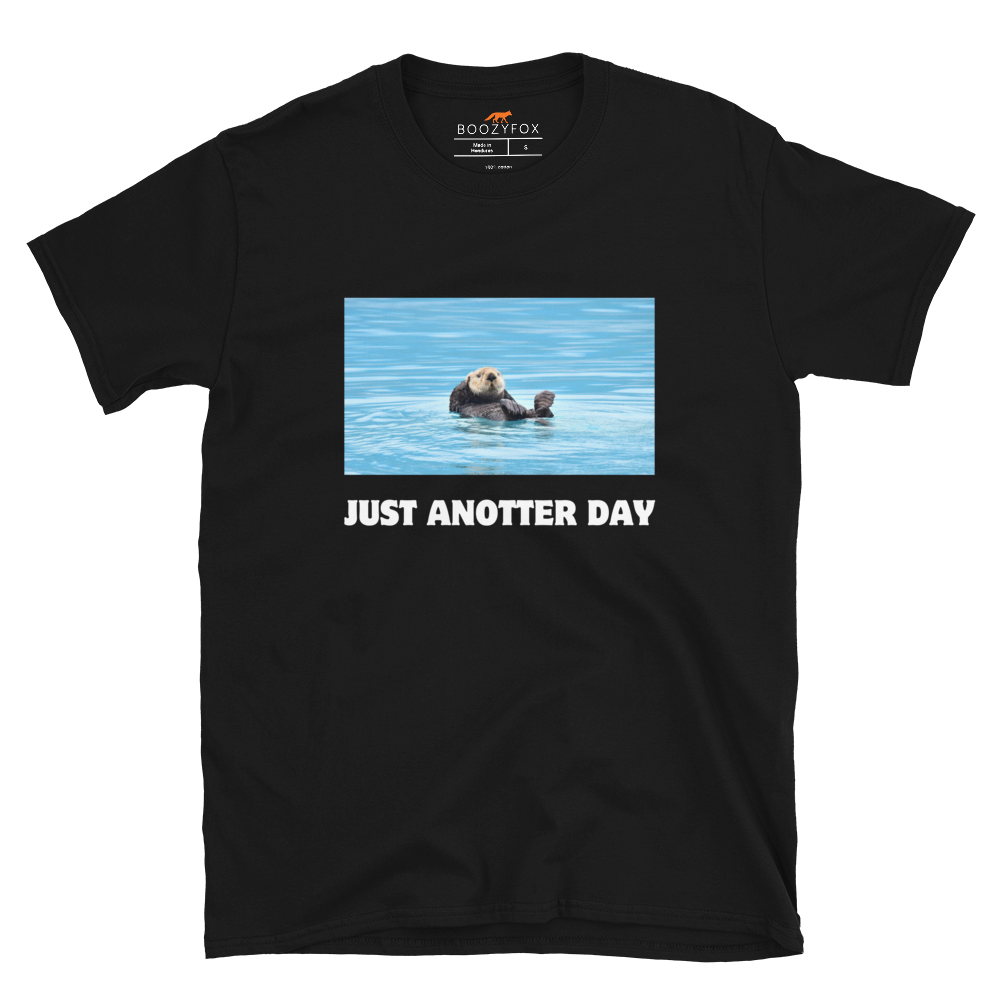 Just Anotter Day Otter T-Shirt Online - Black - Boozy Fox