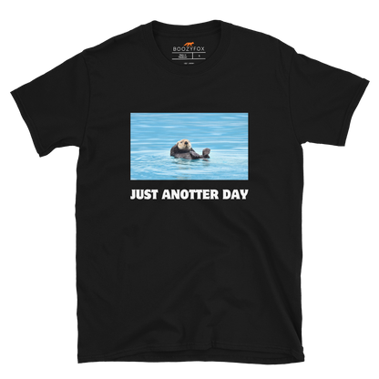 Just Anotter Day Otter T-Shirt Online - Black - Boozy Fox