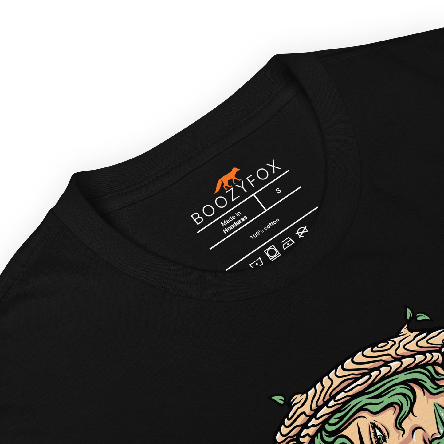 Product details of a Black Hourglass T-Shirt featuring a captivating Time Won't Wait graphic on the chest - Cool Graphic Hourglass T-Shirts - Boozy Fox