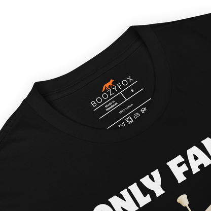 Product details of a Black Only Fans T-Shirt featuring a fun Only Fans graphic on the chest - Best Graphic T-Shirts - Boozy Fox